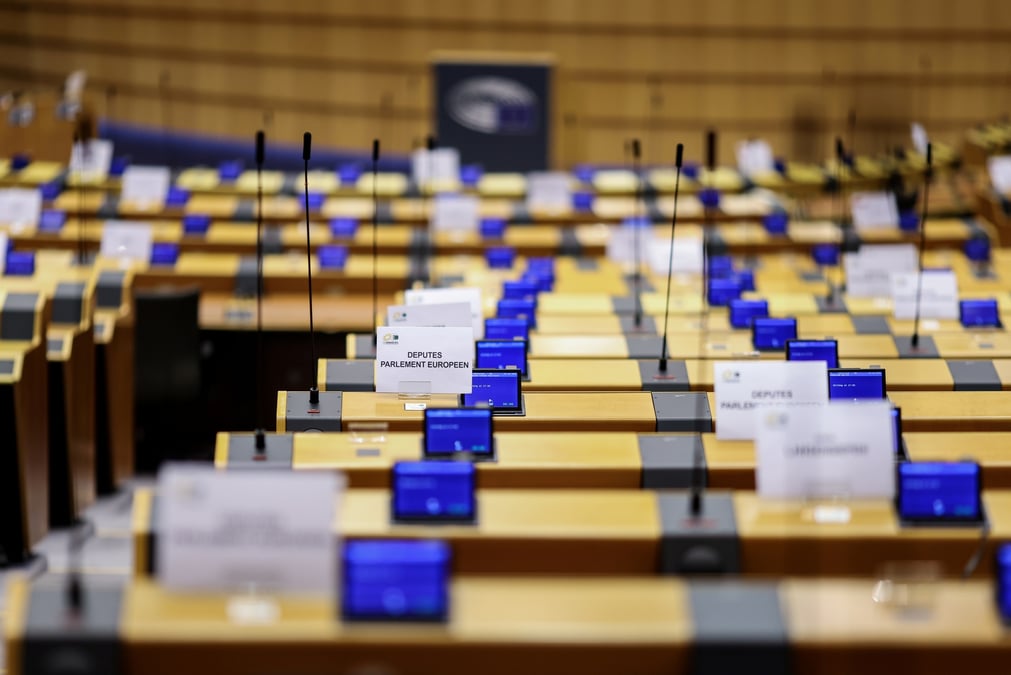 La salle du parlement europeen a bruxelles, en belgique