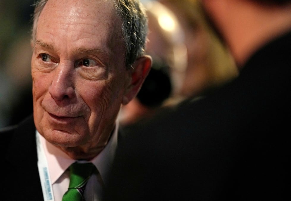 Michael bloomberg lors de la conference des nations unies sur les changements climatiques (cop26) a glasgow, en ecosse
