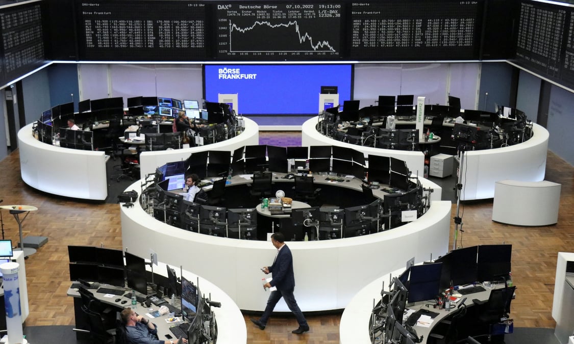 Le graphique de l'indice boursier allemand dax a la bourse de francfort