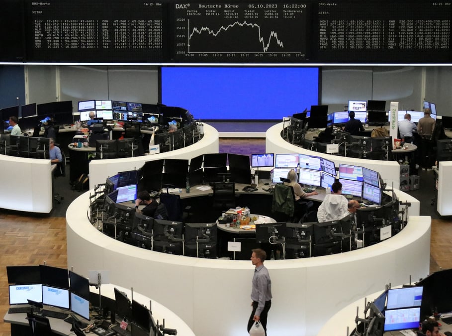 Le graphique de l'indice boursier allemand dax a la bourse de francfort