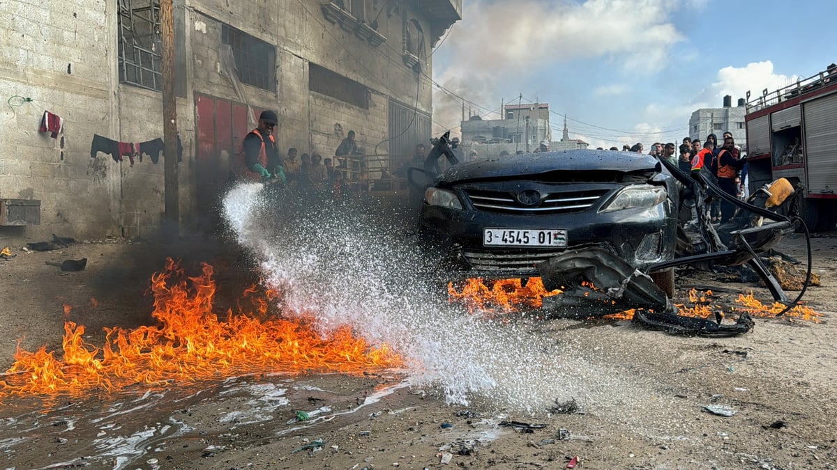 Consequences d'une frappe israelienne a rafah, dans le sud de la bande de gaza