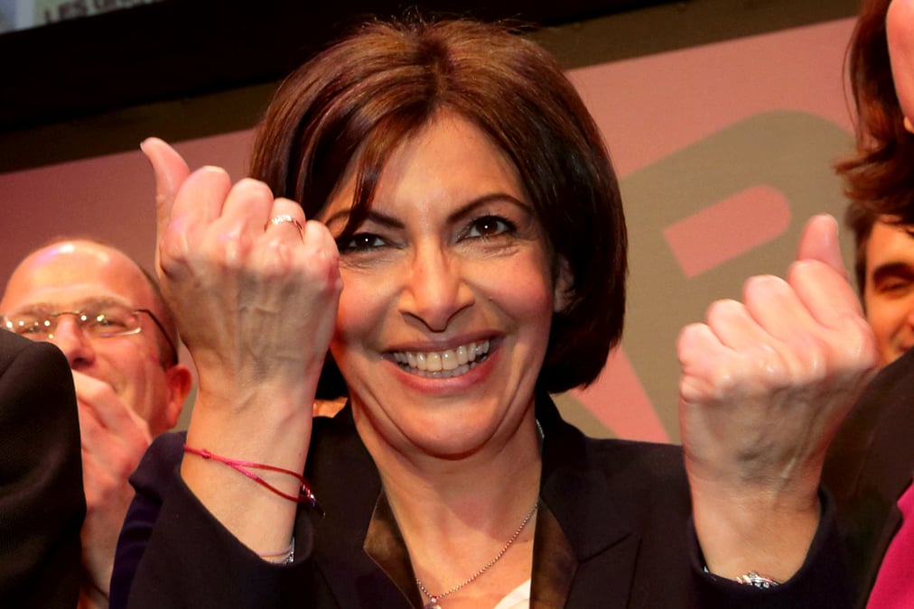 Anne Hidalgo, victoire, élections municipales, 2014, Paris,