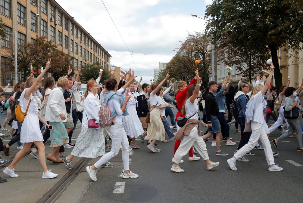 La rue ne decolere pas en bielorussie