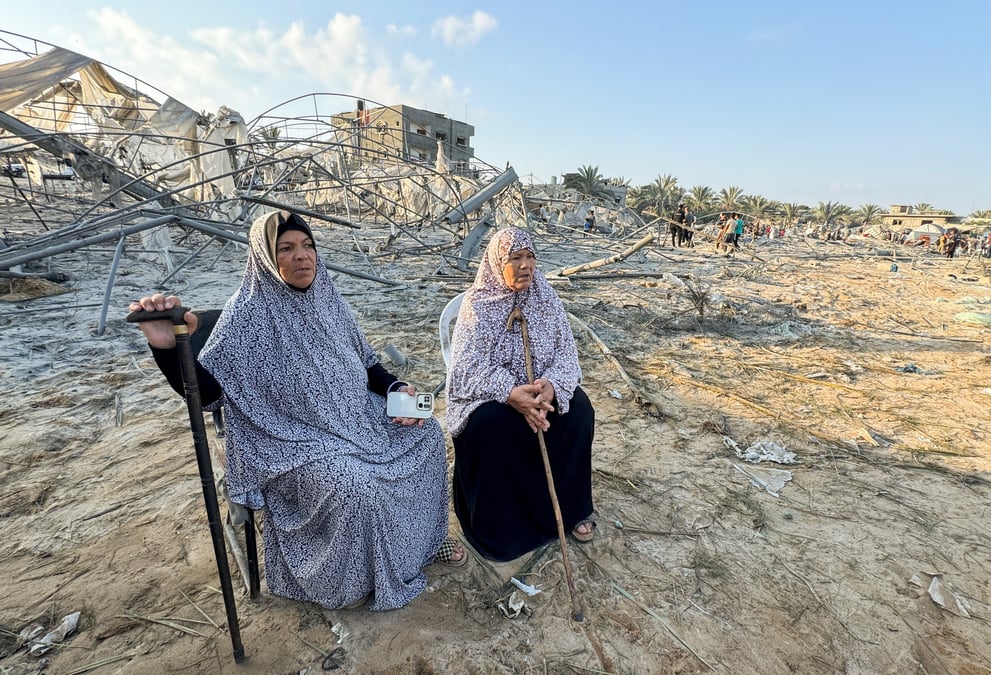 Consequences des frappes israeliennes a khan younes