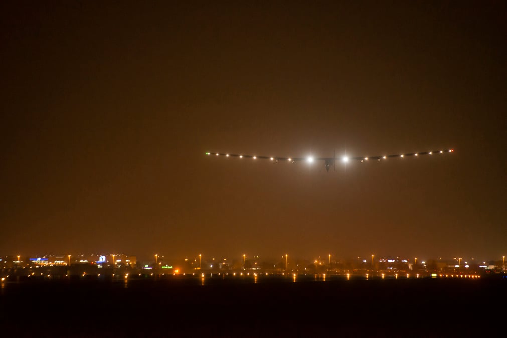 L'avion solar atterrit en inde