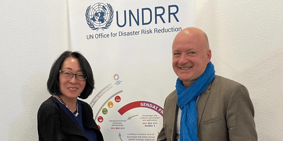 Alix Roumagnac la Japonaise Mami Mizutori, lors de la COP 27 à Charm el-Cheikh, en novembre 2022.