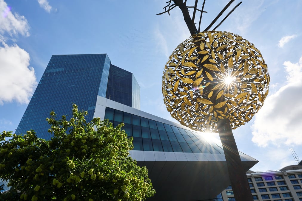 La banque centrale europeenne a francfort, en allemagne
