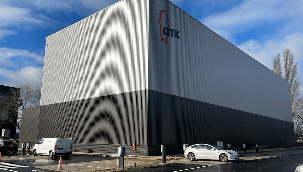 Le nouveau bâtiment du CETIC de 2000 m2 qui hébergera les maquettes EPR2 et SMR