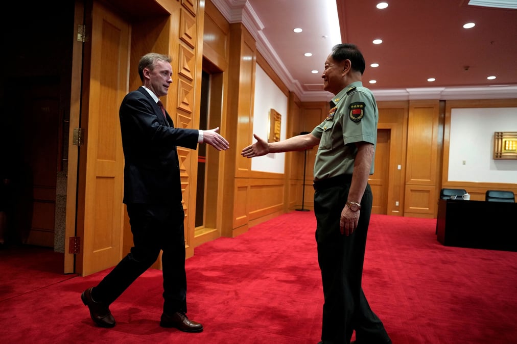 Zhang youxia, vice-president de la commission militaire centrale du pcc, rencontre jake sullivan, conseiller a la securite nationale de la maison blanche
