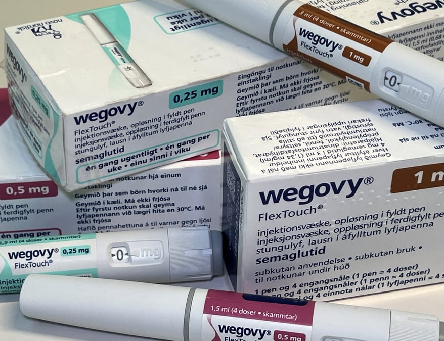 Des stylos injecteurs et des boites de wegovy, le medicament amaigrissant de novo nordisk