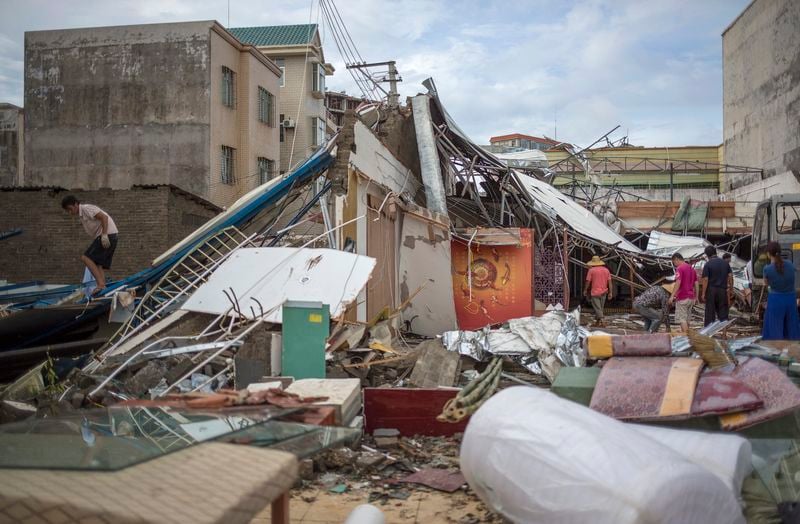 Trente-trois morts dans le typhon Rammasun en Chine
