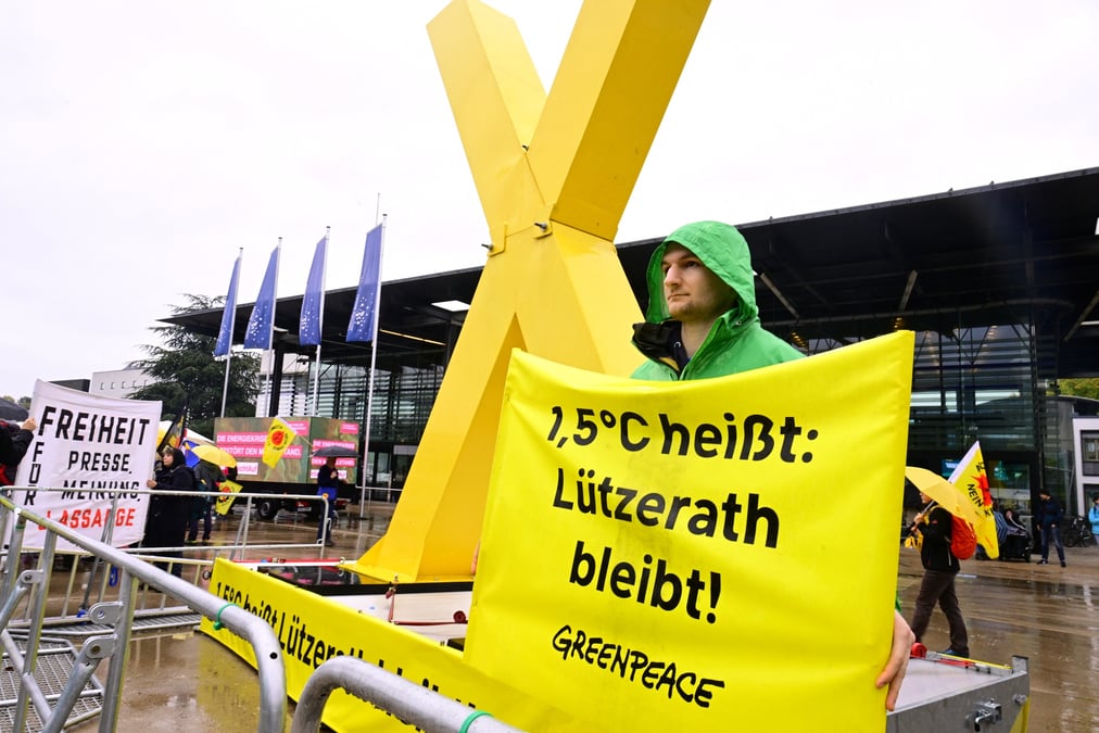 Photo d'archives : le parti des verts en allemagne tient une convention federale
