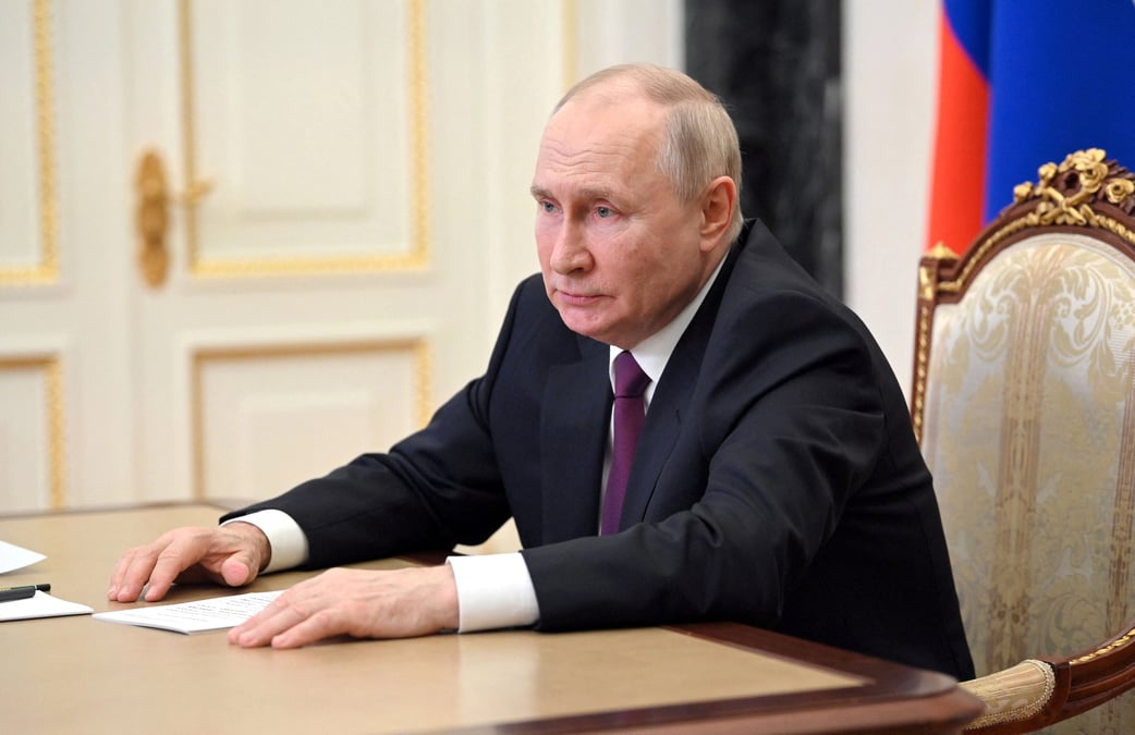 Russian president putin chairs a meeting in moscow