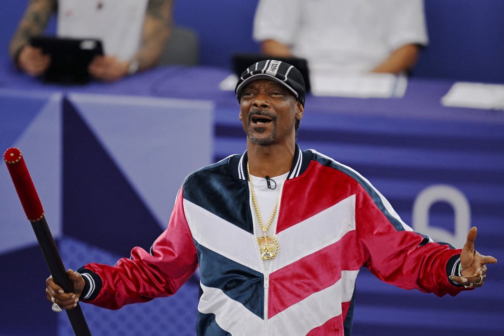 Snoop dogg lors de la competition de breaking aux jo 2024
