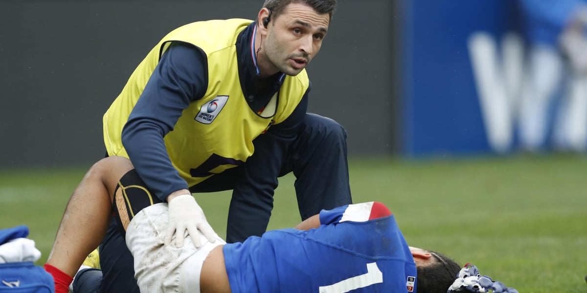 Roumain Loursac, médecin des joueuses avec le XV de France féminin, à Grenoble en 2018.