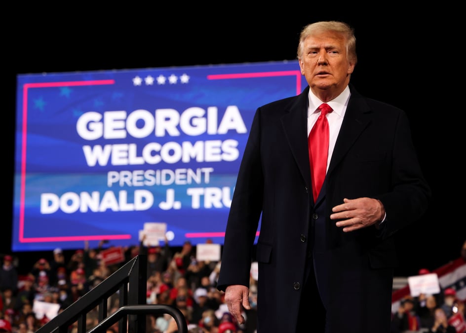Trump en georgie pour la bataille du senat, rejette toujours sa defaite