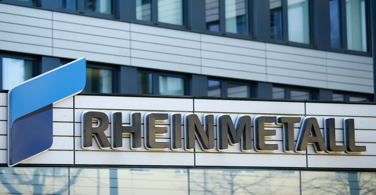 Le logo de la societe allemande rheinmetall ag a duesseldorf