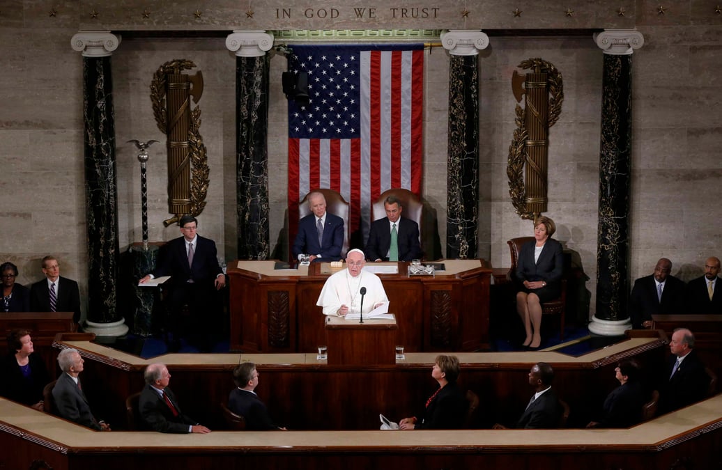 Le pape francois devant le congres americain
