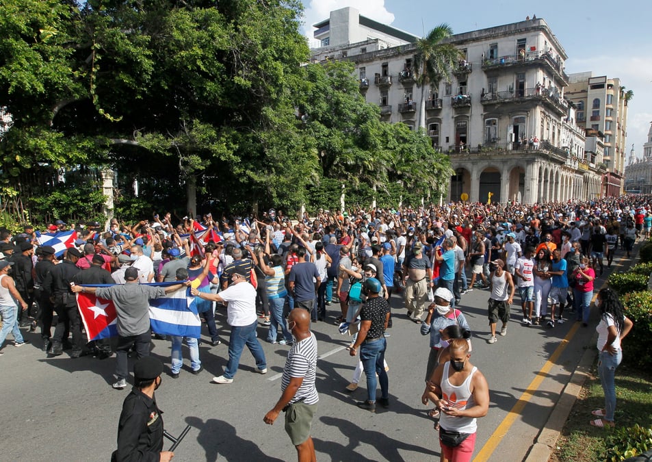 Manifestations anti-gouvernementales a cuba