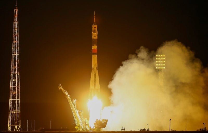 Trois astronautes sont partis de baikonour vers l'iss