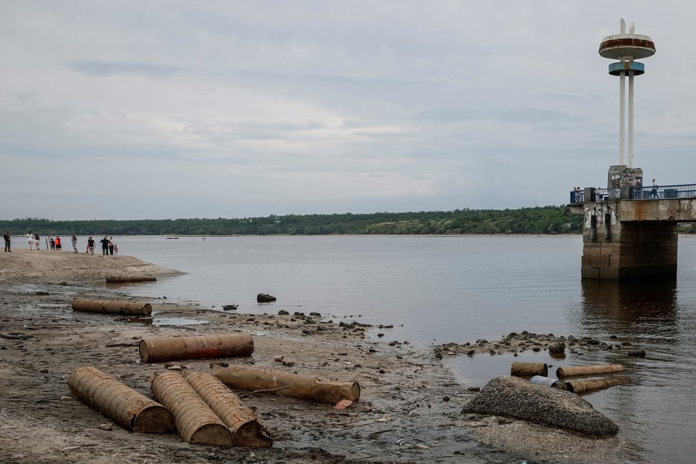 Vue du fleuve dniepr en ukraine