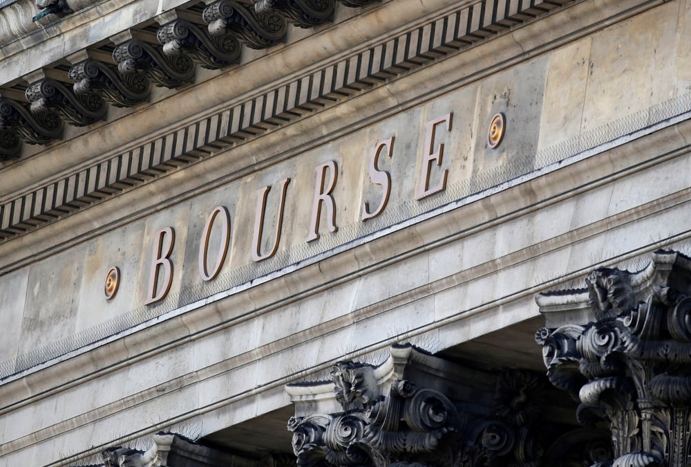 Facade du palais brongniart, ancienne bourse de paris