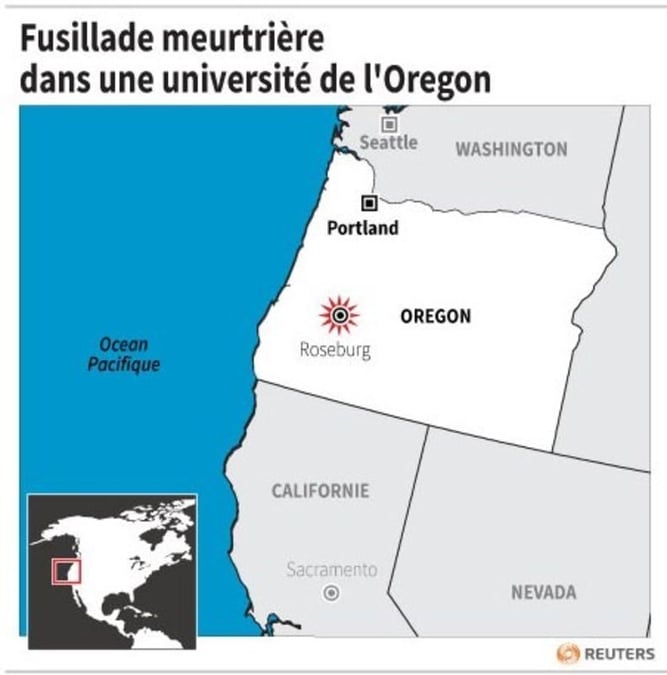 Fusillade meurtriere dans une universite de l'oregon