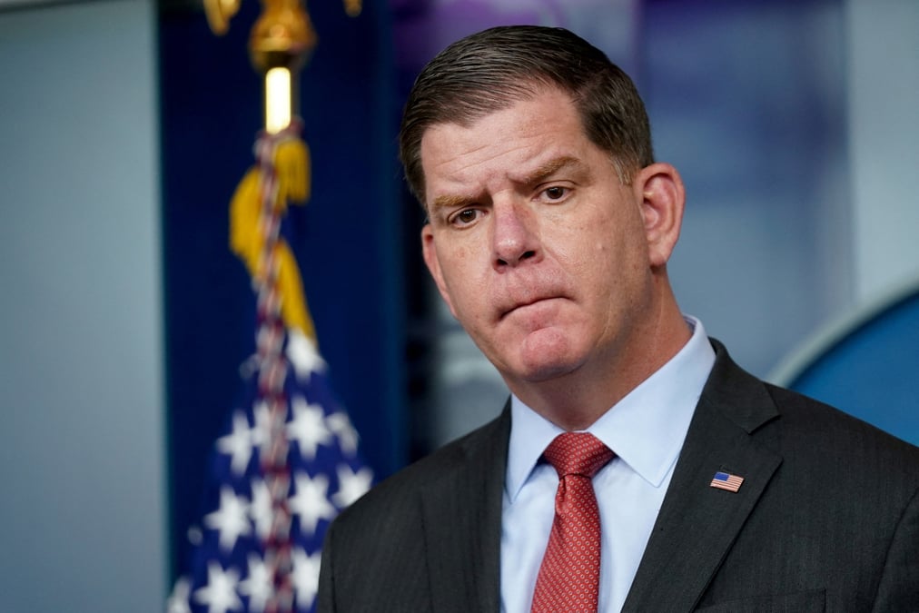 Le secretaire d'etat au travail, marty walsh