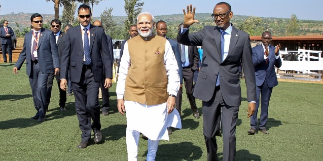 Narendra Modi Paul Kagame