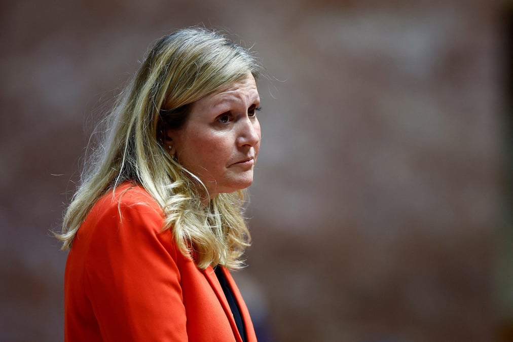 Yael braun-pivet apres sa reelection a la presidence de l'assemblee nationale