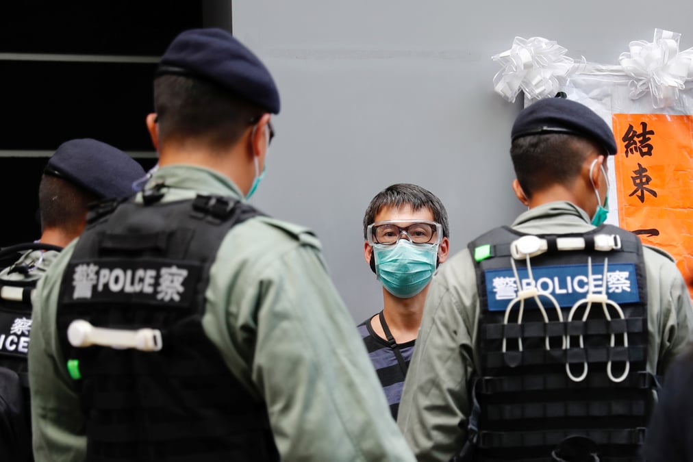 Premiere arrestation a hong kong en vertu de la loi sur la securite
