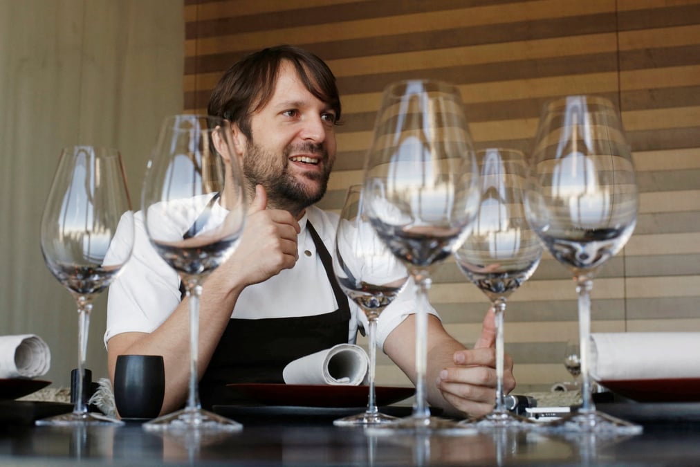 Photo d'archives de rene redzepi, le chef du "noma" a copenhague, lors d'une interview a noma mandarin oriental, tokyo
