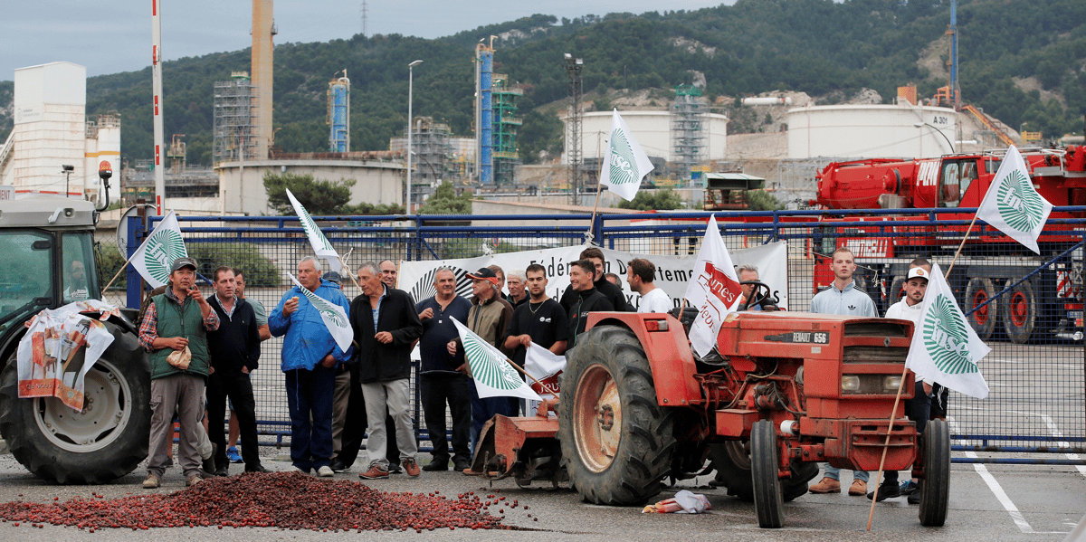 Manifestation de la FNSEA à Fos-sur-Mer