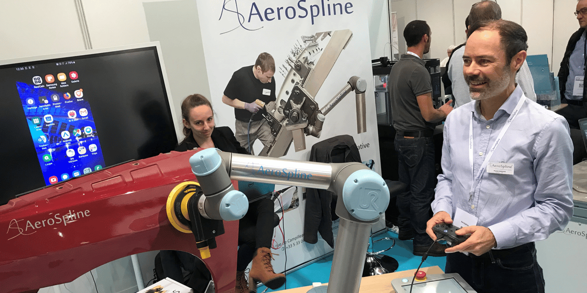Maxime Hardouin, dirigeant de la société AeroSpline, à l'occasion du salon ViV Industry porté par le Conseil régional de Nouvelle-Aquitaine