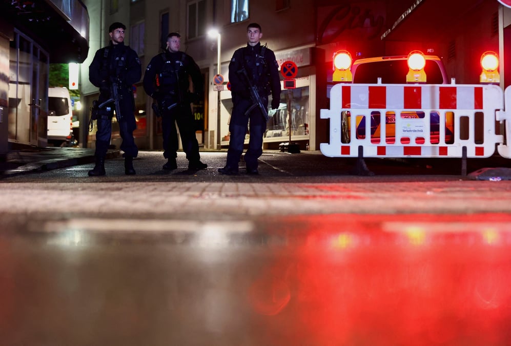 Des policiers a solingen, dans l'ouest de l'allemagne
