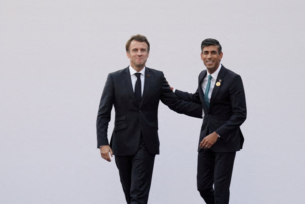 Le premier ministre britannique rishi sunak et le president francais emmanuel macron lors du sommet de la cop27