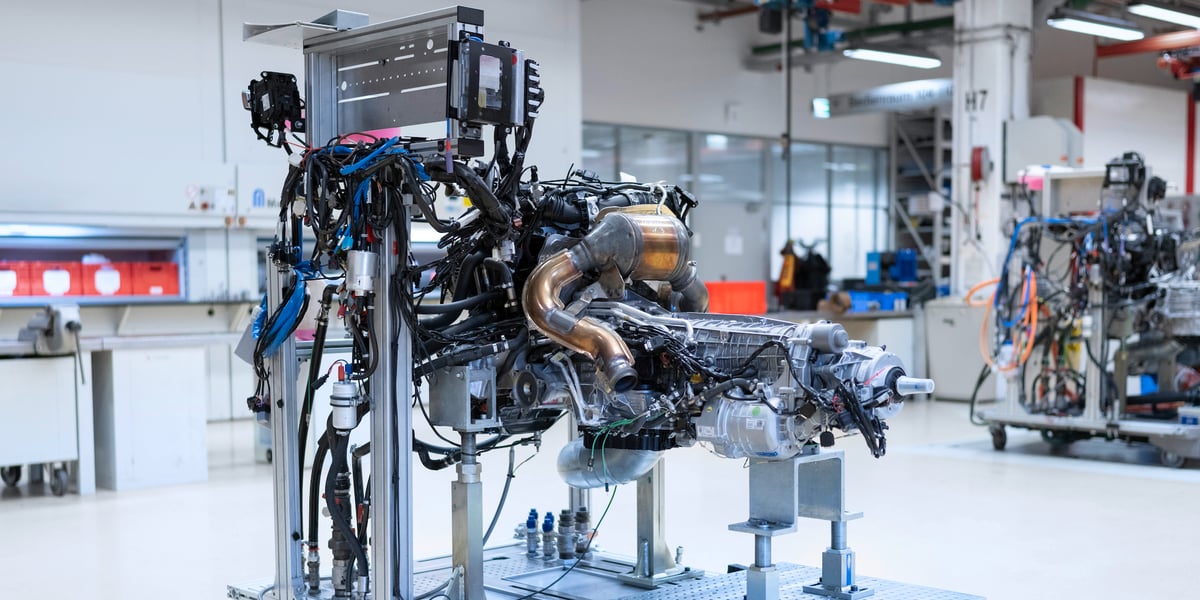 Un moteur thermique d'Audi, équipé de la technologie « MHEV plus ».