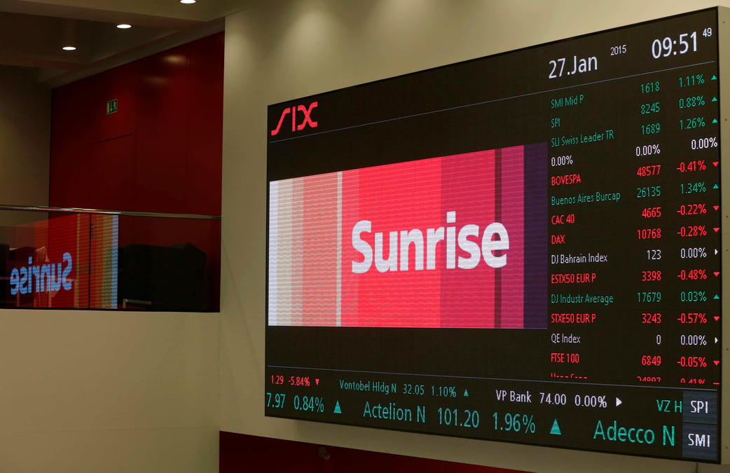 Entree en bourse reussie pour sunrise