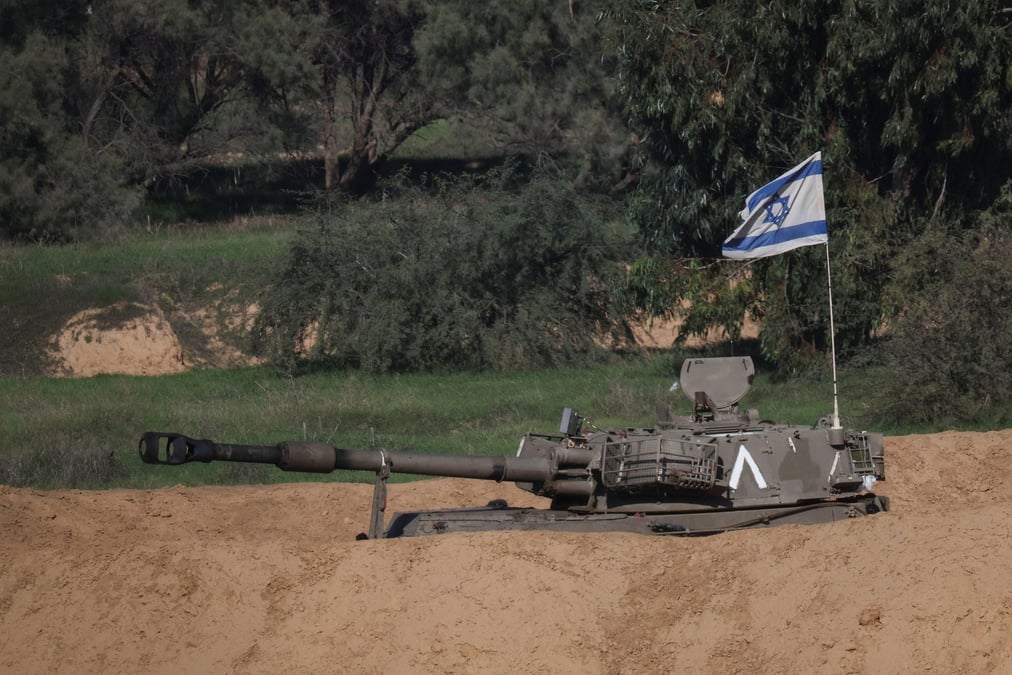 Une unite d'artillerie automotrice israelienne