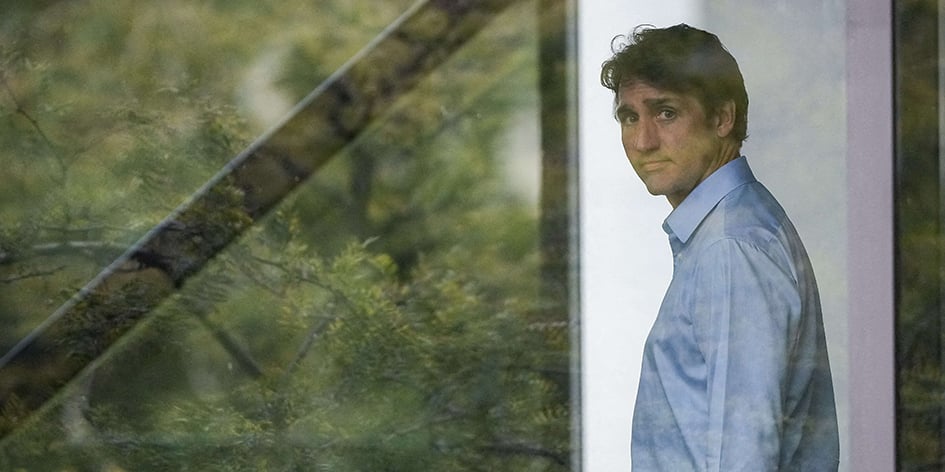 Le 10 septembre, lors d’une réunion des députés libéraux à Nanaimo, en Colombie-Britannique.