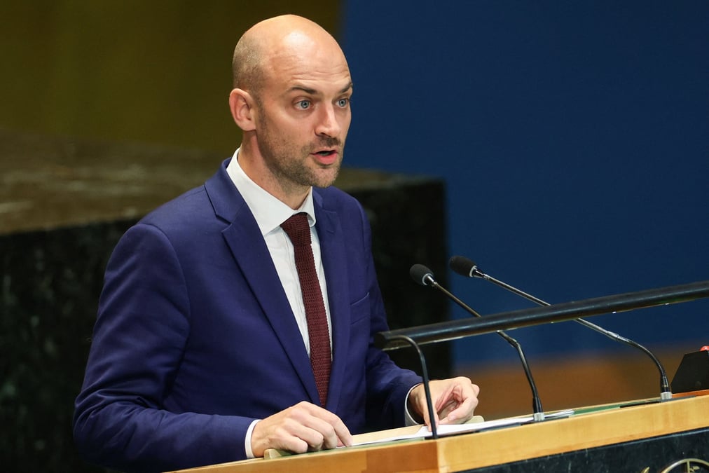 Jean-Noël Barrot ici à la tribune de l'ONU à New York il y a quelques jours.