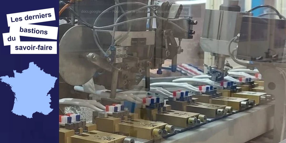 A Beauvais, la ligne de production de la brosse à moins d'un euro vendue en grande surface, sous la marque, Les Vertueux. Un succès français face aux mastodontes du secteur.