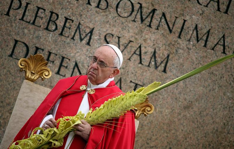 Le pape préside les services religieux des Rameaux