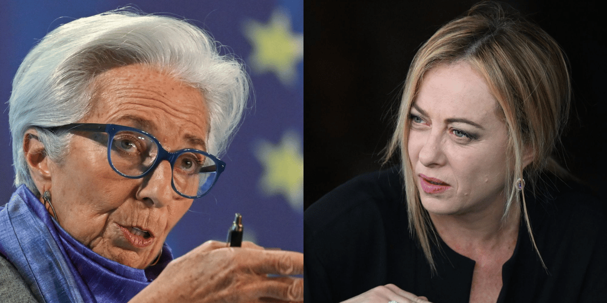 Christine lagarde georgia Meloni