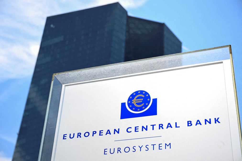 Le siege de la banque centrale europeenne, a francfort en allemagne