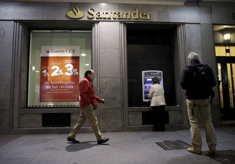 Santander affiche un resultat net en progression de 0,3% au 4e trimestre
