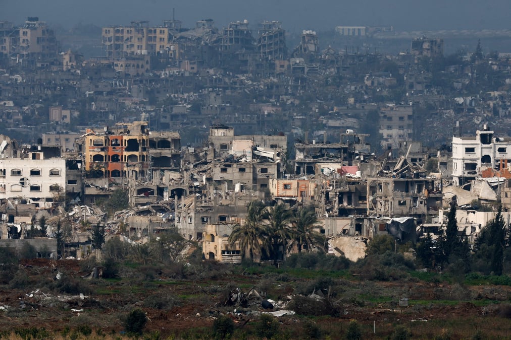 Maisons endommagees a gaza