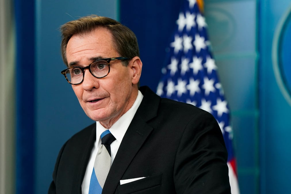 Le conseiller en communication de la maison blanche pour la securite nationale, john kirby, a washington
