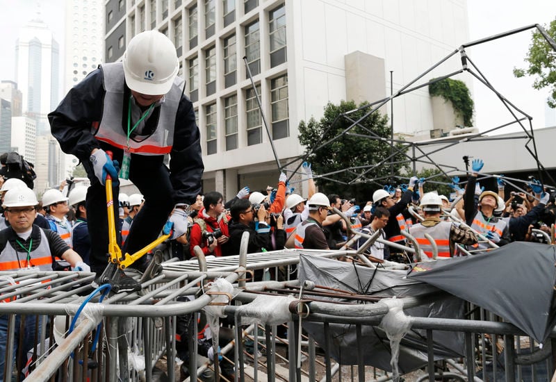 Le principal site de la contestation à Hong Kong a été évacué