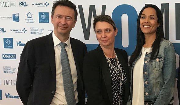 Jean-François Blanchet, Anne-Emmanuelle Rousseau et Najoua Arduini-El Atfani, lors des Women For Futur 2018.